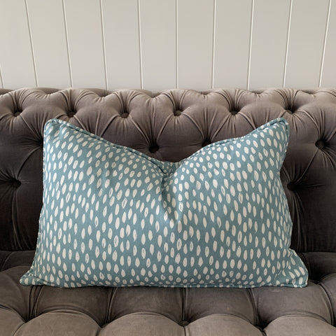 Blue & Cream Cotton Cushion Cover