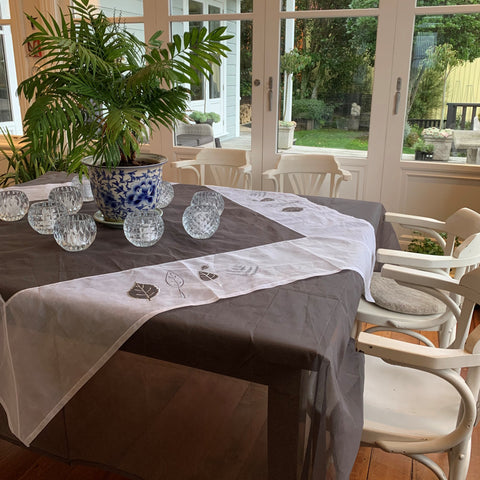 Grey & White set Tablecloth