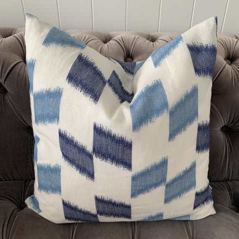 Blue & White Cotton Cushion Cover