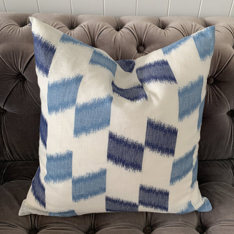 Blue & White Cotton Cushion Cover
