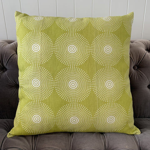 Chartreuse Linen Cotton Cushion Cover