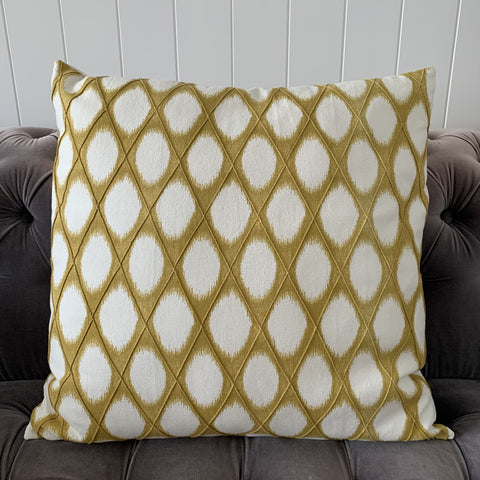 Mustard Textured Cotton Cushion Cover